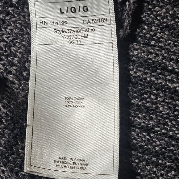 Roxy Women’s Gray Cardigan Sweater L – Cabincore, Academia, Coastal Cozy Knit - Picture 7 of 14